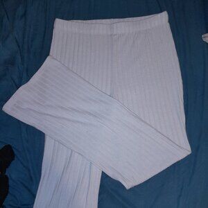 Blue straight cut leggings